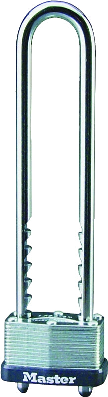 Master Lock 517D Padlock, 1-3/4 in W Body, Keyed Different Key, Adjustable Shackle, 9/32 in Dia Shackle, Silver