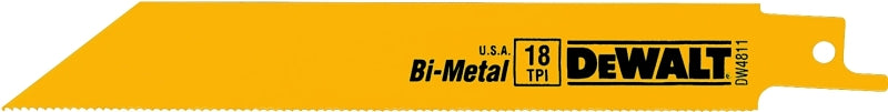 DEWALT DW4811B25 Reciprocating Saw Blade, Applicable Materials: Angle Iron, Metal, Rubber, 3/4 in W, 6 in L