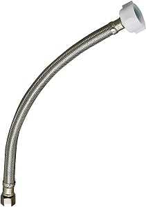 Plumb Pak EZ Series PP23806 Toilet Supply Tube, 3/8 in Inlet, Compression Inlet, 7/8 in Outlet, Ballcock Outlet, 20 in L