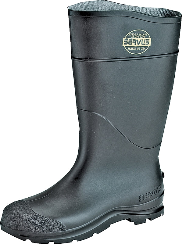 Servus CORE PVC Series 18822-11 Knee Boots, 11, Black, PVC Upper, Insulated: No
