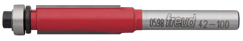 Freud 42-100 Bearing Flush Trim Bit, 3/8 in Dia Cutter, 2-13/16 in OAL, 1/4 in Dia Shank, 2-Cutter, Carbide