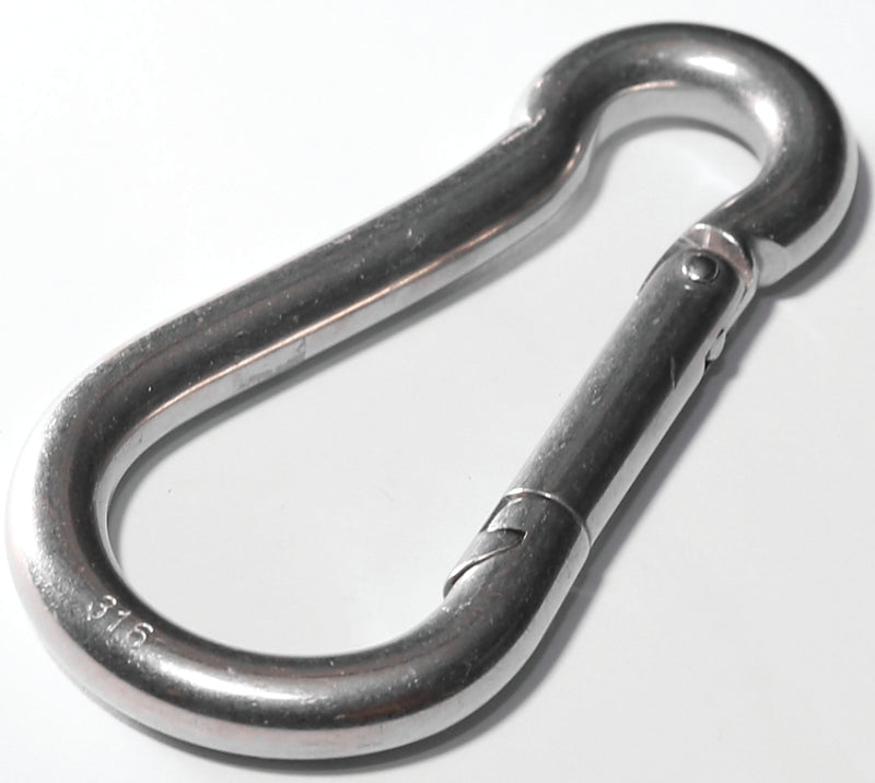 Baron 2450-1/4 Spring Hook Snap Link, 5/16 in Snap Opening, 2-3/8 in L Dimensions, Steel, Zinc