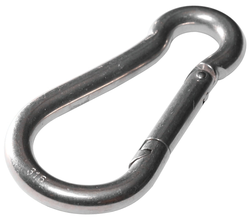 Baron 2450-5/16 Spring Hook Snap Link, 3/8 in Snap Opening, 3-1/8 in L Dimensions, Steel, Zinc