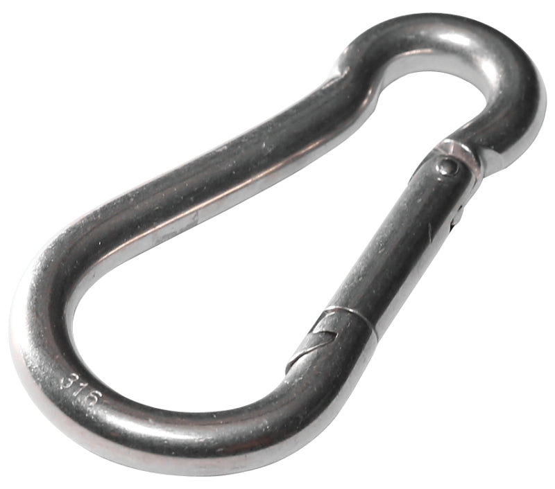 Baron 2450-3/8 Spring Hook Snap Link, 1/2 in Snap Opening, 4 in L Dimensions, Steel, Zinc