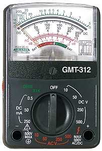 Gardner Bender GMT-312 Multimeter, 1 mOhm, Analog Display, Black