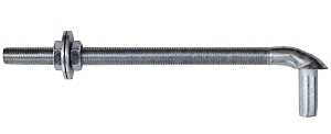 Behlen Country 40300029 Bolt Hook, 3/4 in Dia x 12 in L Metal, Zinc, For: 2 in Gates