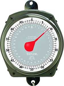 Taylor 3470 Hanging Scale, 70 lb, Analog Display, Steel Housing Material