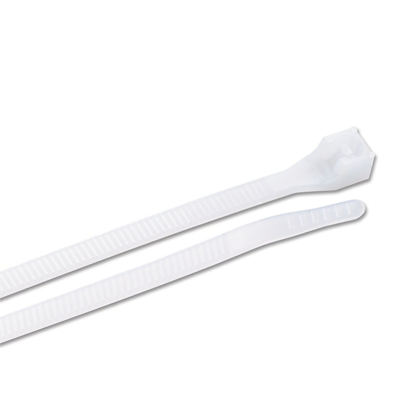 Gardner Bender 45-312 Cable Tie, 3 in Max Bundle Dia, Double-Lock Locking, 6/6 Nylon, Natural, 11 in L, 12/BAG