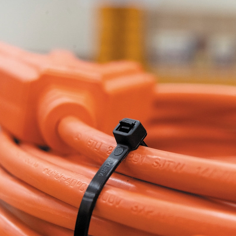 Gardner Bender 45-308UVB Cable Tie, Double-Lock Locking, 6/6 Nylon, Black, 8 in L, 15/PK