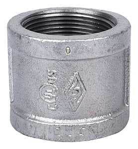 ProSource 21-1 1/2G Pipe Coupling, 1-1/2 in, Threaded, Malleable Steel, SCH 40 Schedule, 300 psi Pressure
