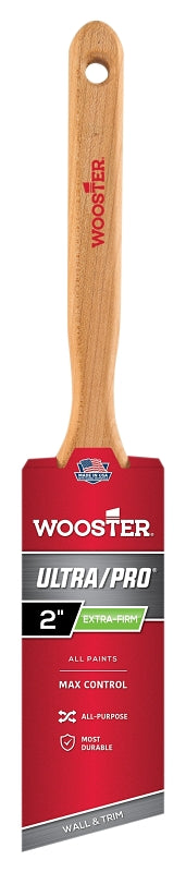 Wooster Ultra/Pro 4153-2 Paint Brush, 2 in W, Extra-Firm Brush, 2-11/16 in L Bristle, Nylon Bristle, Sash Handle