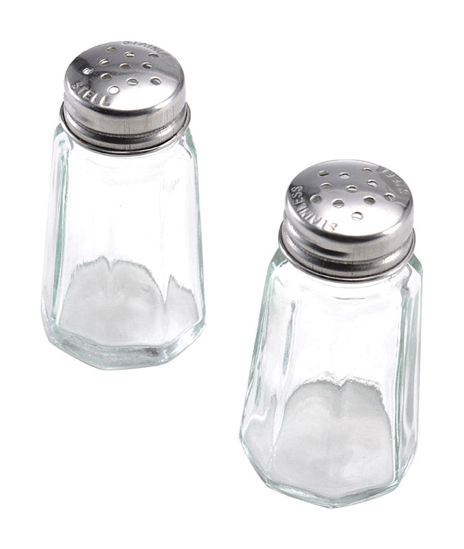Lifetime Clear Glass Salt and Pepper Set Salt and Pepper Set 2 pk