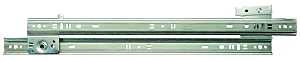 Knape & Vogt 1300P ZC 12 Drawer Slide, 75 lb, 12 in L Rail, 1/2 in W Rail, Steel, Zinc