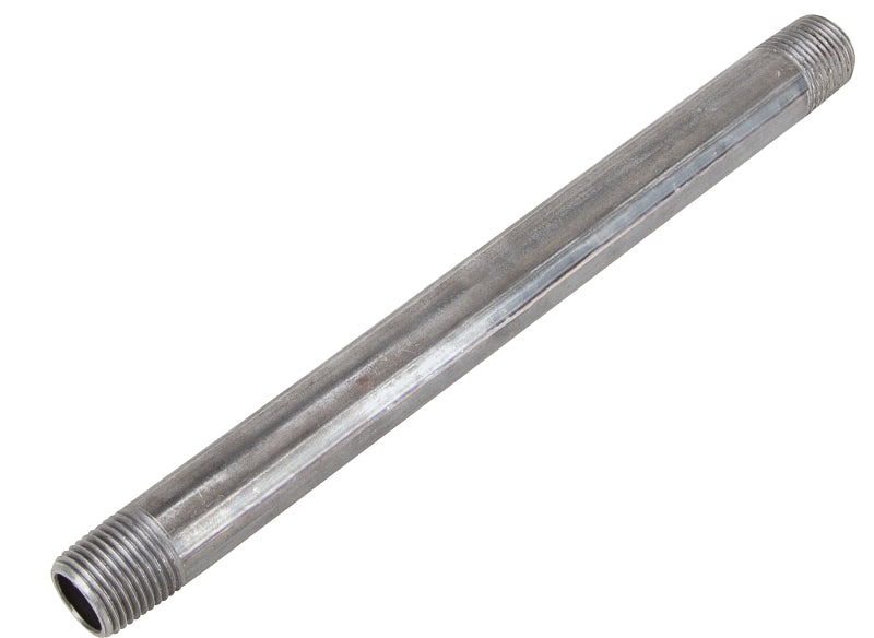 ProSource 1/2X8B Pipe Nipple, 1/2 in, Male, Steel, 40 Schedule, 8 in L