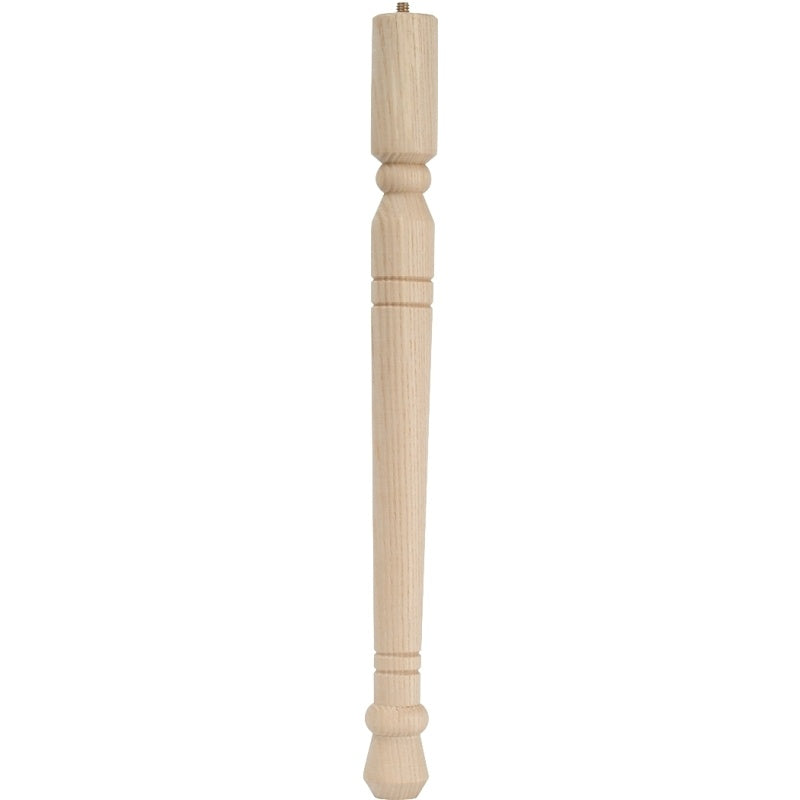 Waddell Early American Series 2578 Table Leg, 27-3/4 in H, Hardwood, Smooth Sanded