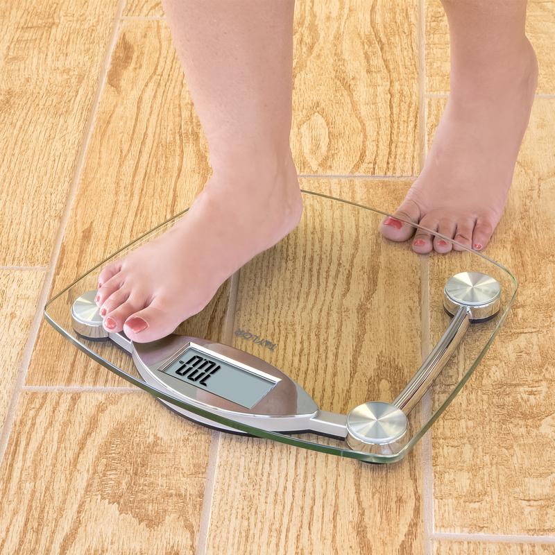 Taylor 400 lb Digital Bathroom Scale Clear, Pack of 2