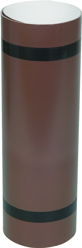 Amerimax 69414 Trim Coil, 10 ft L, 14 in H, 0.013 Gauge, Aluminum, Brown/White, Painted