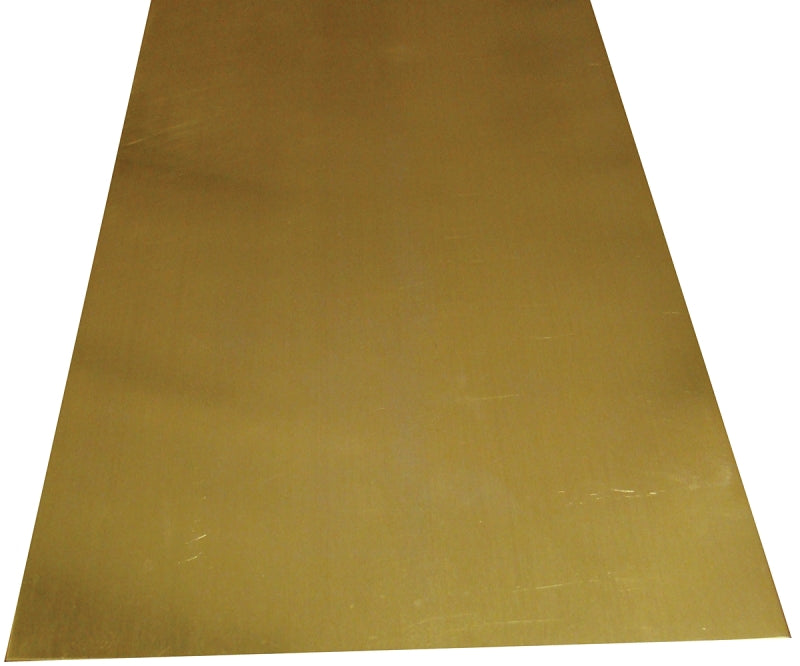 K & S 251 Decorative Sheet, 30 ga Thick Material, 4 in W, 10 in L, Brass, Pack of 6
