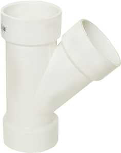 IPEX 192303L DWV Pipe Wye, 3 in, Hub, PVC, White, SCH 40 Schedule
