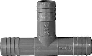 Boshart UPPT-07 Pipe Tee, 3/4 in, Insert, Polypropylene, Gray