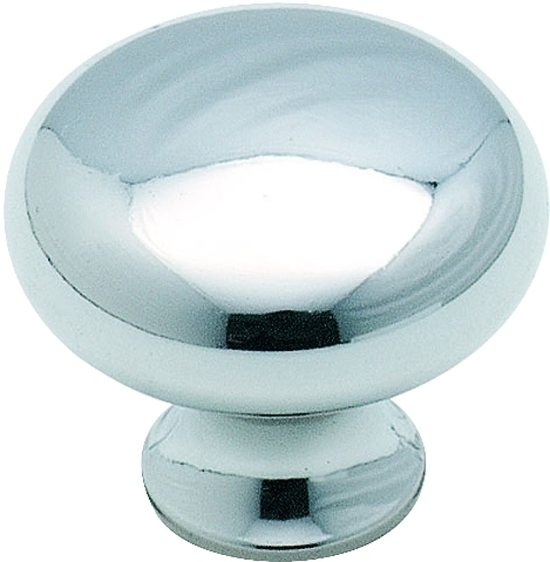 Amerock BP85326 Cabinet Knob, 1 in Projection, Traditional, 1-3/16 in, Zinc, Polished Chrome