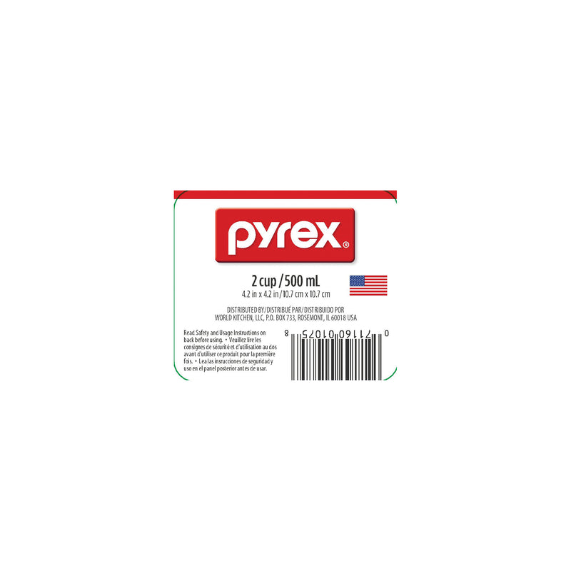 Pyrex 2 cups Glass Clear Measuring Cup, Pack of 6