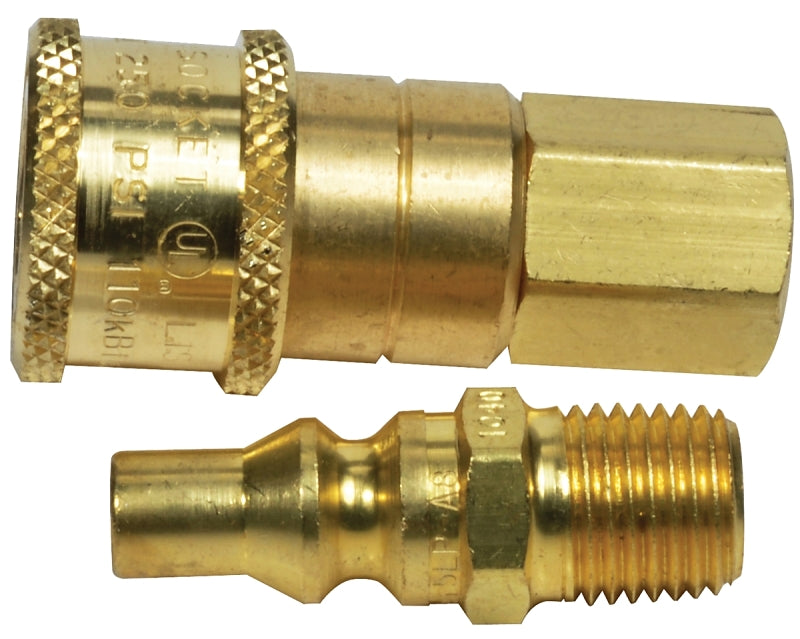 Mr. Heater F276190 Quick Connector, Brass, For: Propane/Natural Heaters