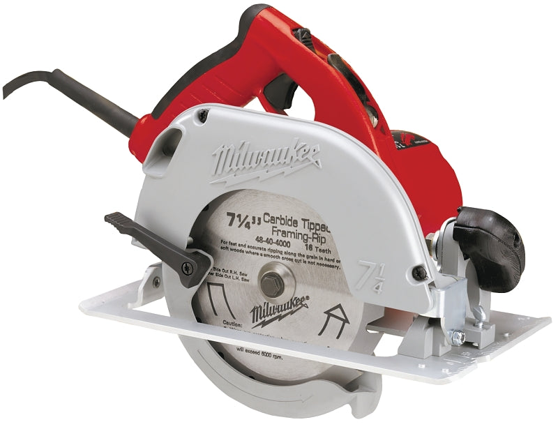 Milwaukee 6390-21 Circular Saw, 15 A, 7-1/4 in Dia Blade, 50 deg Bevel, 5/8 in Arbor