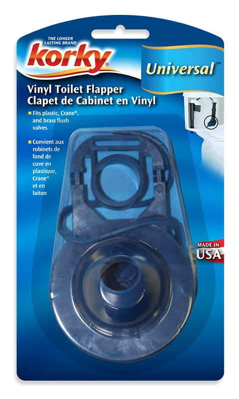 Korky 525BP Replacement Toilet Flapper, Specifications: 2 in Valve Open, Vinyl