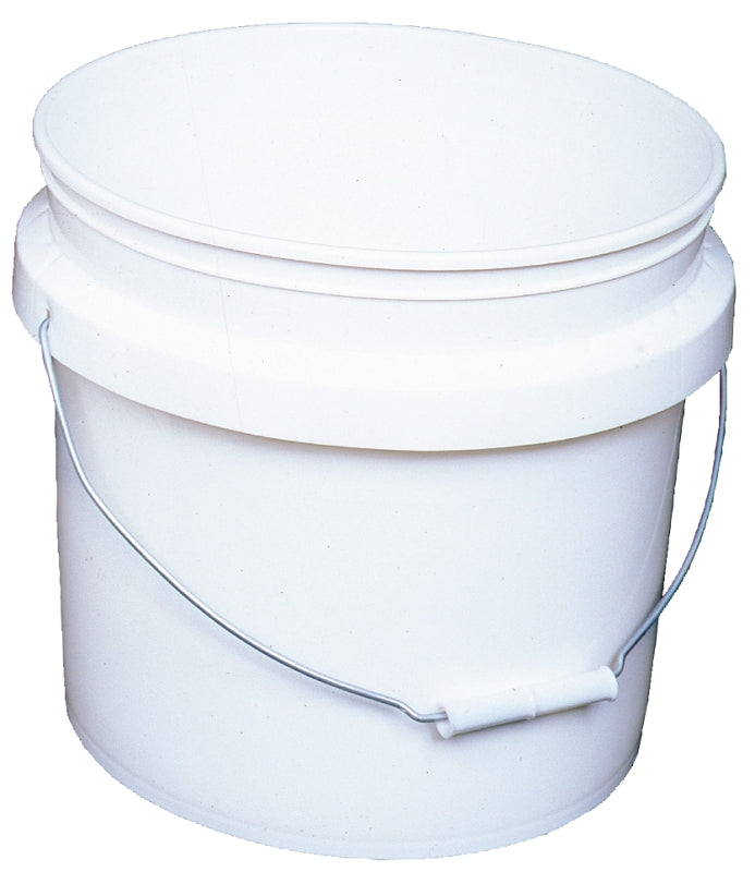 Leaktite-IPL Plastics 1123011 Paint Bucket, 3.5 gal Capacity, HDPE, White