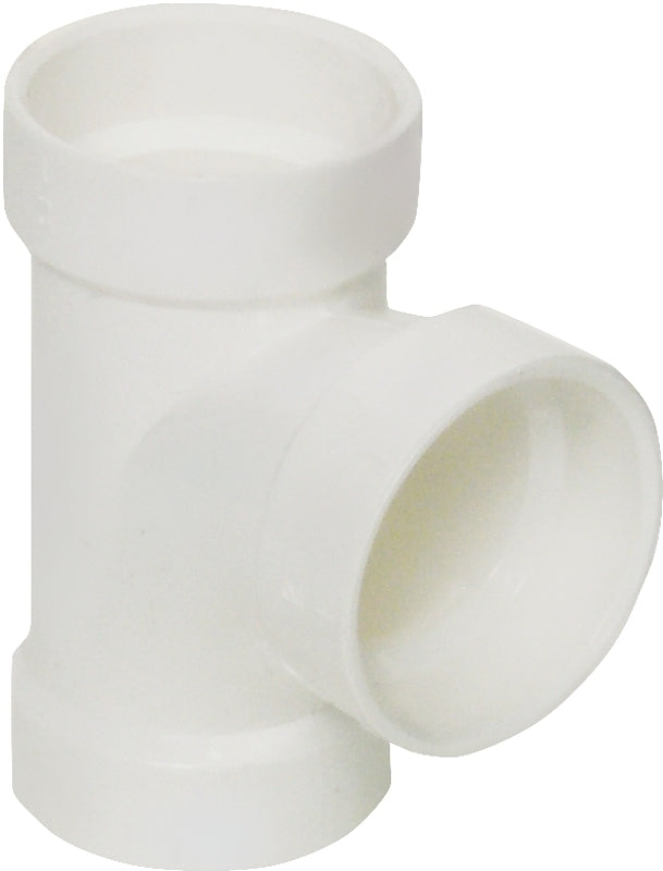 Canplas 192152L DWV Sanitary Pipe Tee, 2 in, Hub, PVC, White