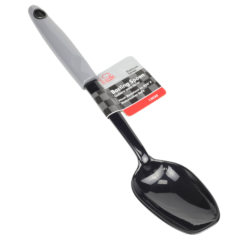 Chef Craft Black/Gray Nylon 12 in. Basting Spoon, Pack of 3