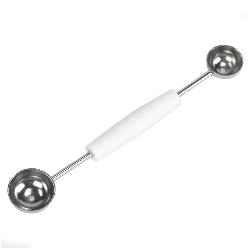 Chef Craft Silver/White Plastic/Stainless Steel Double Melon Baller, Pack of 3