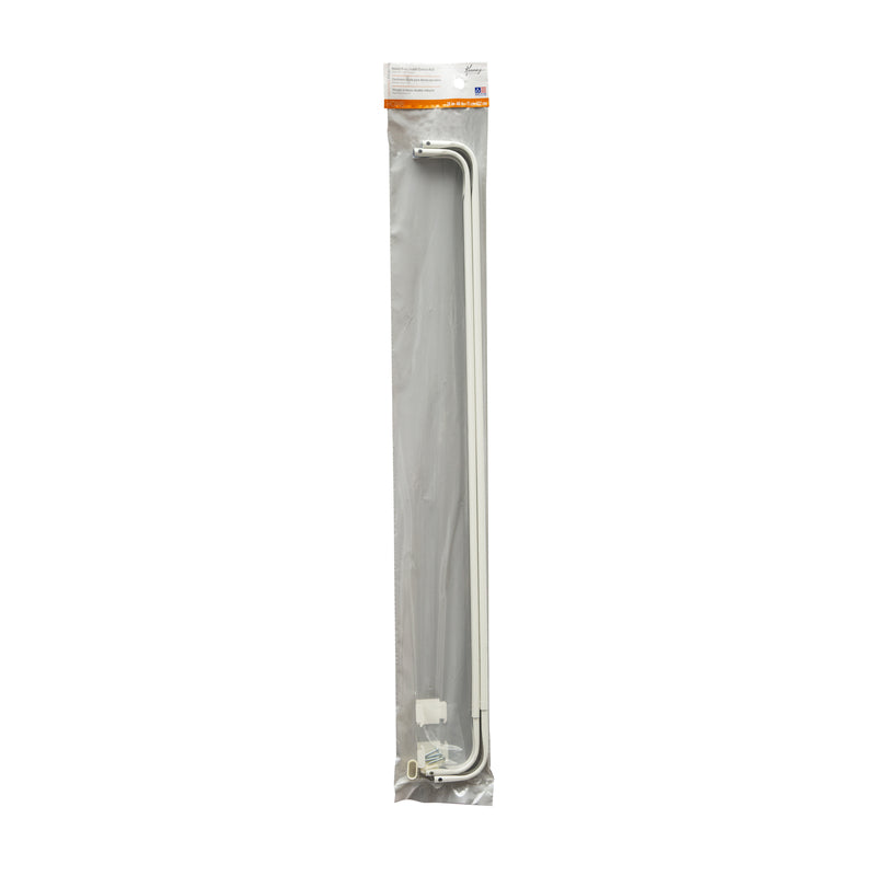 Kenney White Traditional/Transitional Double Curtain Rod 28 in. L X 48 in. L
