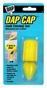 DAP 18570 Caulk Finishing Tool, 3 in L, 1-1/2 in W, Plastic, Yellow