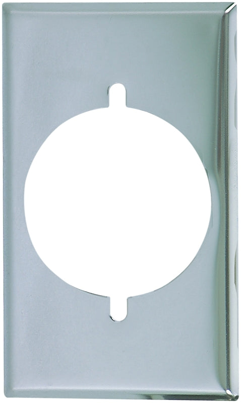 Eaton Wiring Devices 39CH-BOX Power Outlet Wallplate, 4-1/2 in L, 2-3/4 in W, 1 -Gang, Chrome