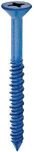Cobra Anchors 636J Screw, 1/4 in Thread, 4 in L, Flat Head, Phillips, Robertson Drive, Steel, Fluorocarbon-Coated, 25 PK