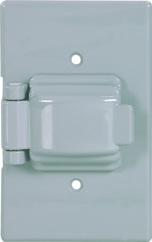 Eaton Wiring Devices S1961 Cover, 4-9/16 in L, 2-7/8 in W, Rectangular, 1-Gang, Thermoplastic, Gray