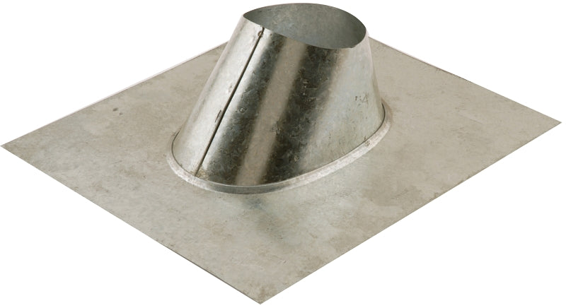 AmeriVent 5EF Roof Vent Flashing, 17-15/16 in OAL, 15 in OAW, 5 in Pipe, Steel