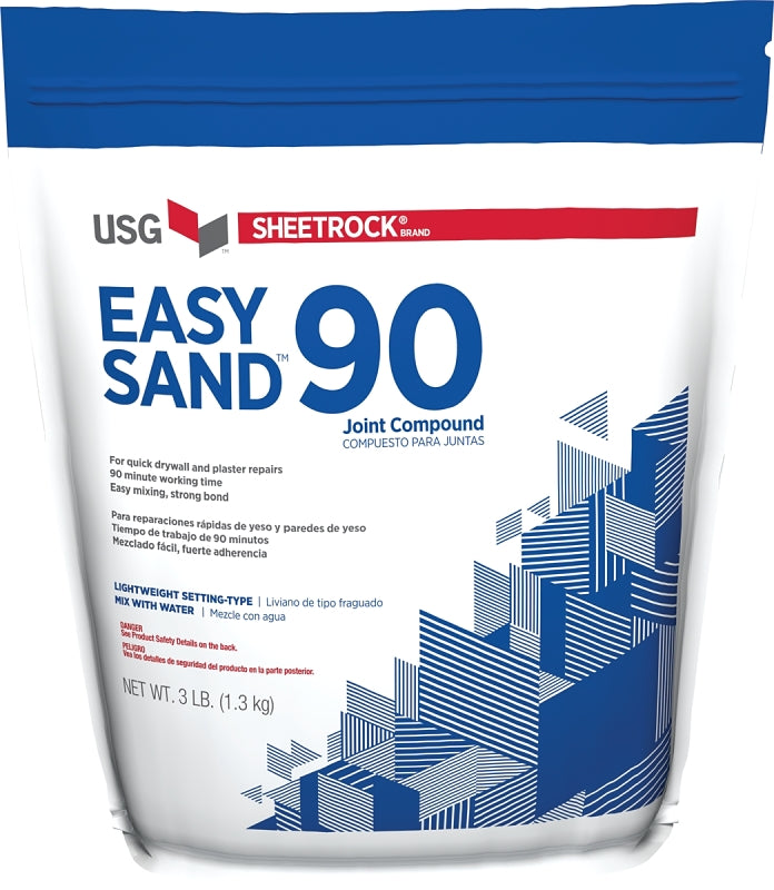 USG Easy Sand 90 384025 Joint Compound, Powder, Natural, 3 lb