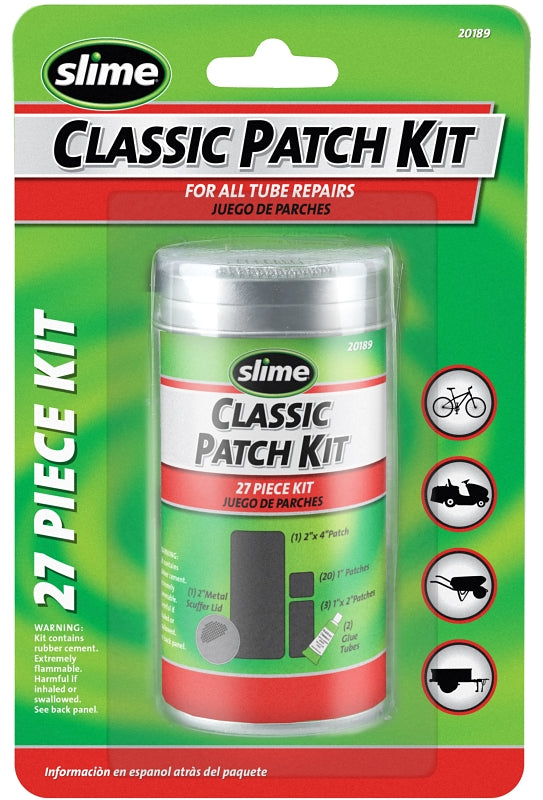 Slime 20189/4060-A Tire Patch Kit, For: ATVs, Bikes, Riding Mowers, Wheelbarrows