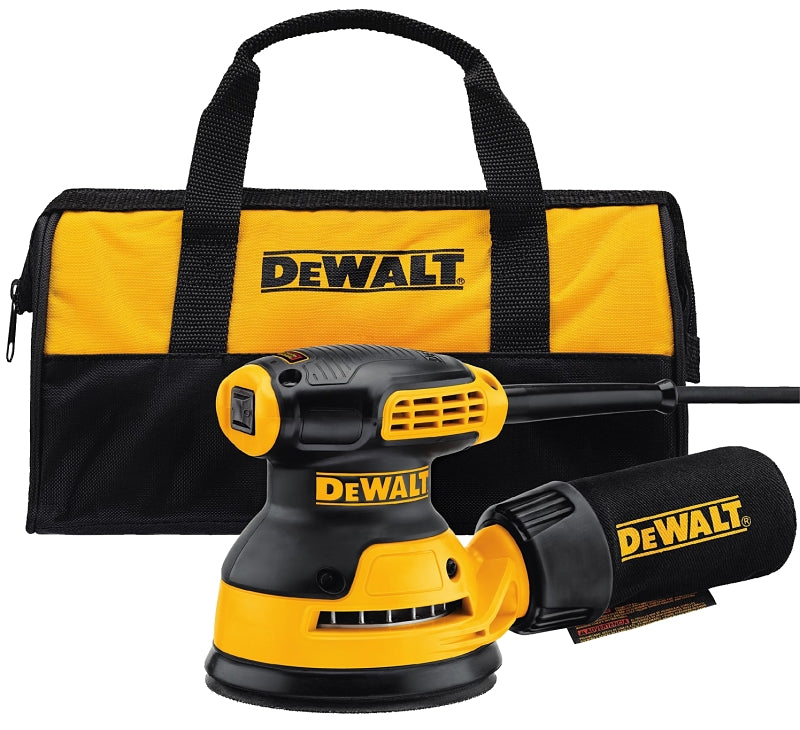 DEWALT DWE6421K Random Orbit Sander, 3 A, 5 in Pad/Disc, 8-Hole, Hook and Loop Pad/Disc