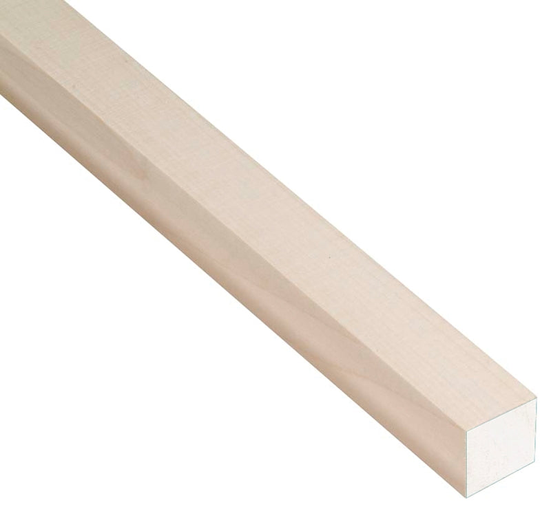 Waddell 8306UB Dowel Rod, Square, 3/8 in Dia, 36 in L, Hardwood, Pack of 25