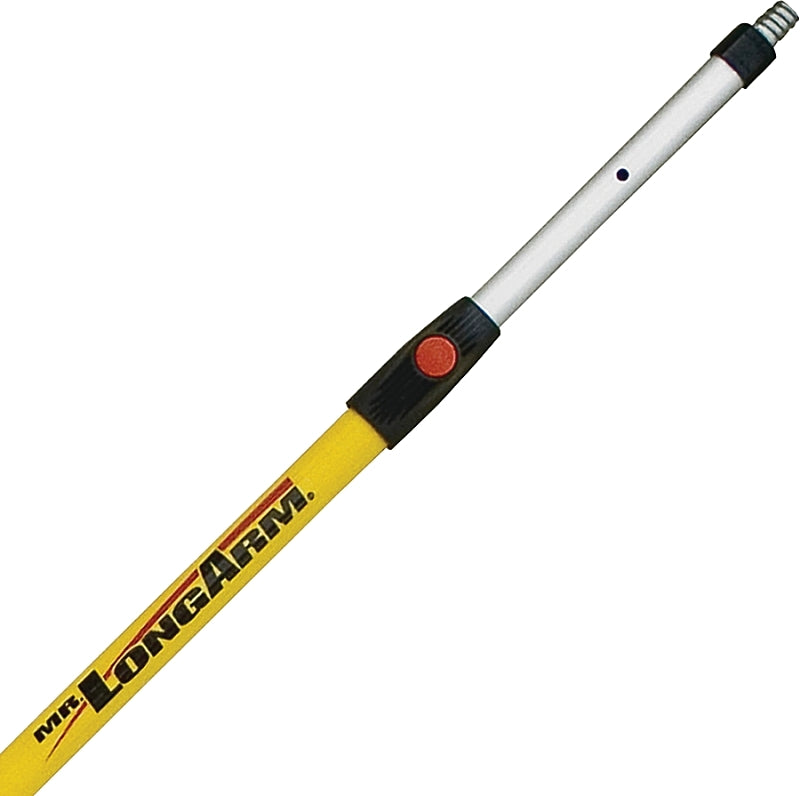 Mr. LongArm Super Tab-Lok Series 7504 Professional Extension Pole, 1-1/4 in Dia, 2.2 to 3.4 ft L, Aluminum, Round Handle