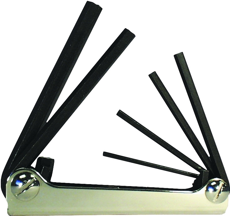 Eklind 21151 Hex Key Set, 6-Piece, Alloy Steel, Black, Specifications: Classic Steel Handle