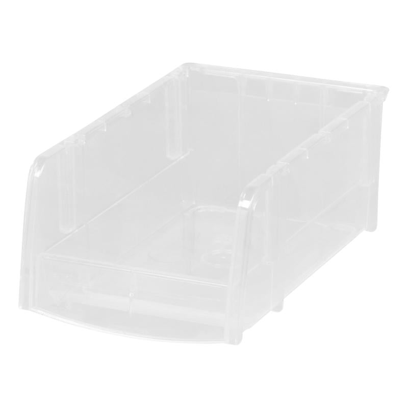 IRIS Clear Storage Bin 3 in. H X 4.5 in. W X 7.5 in. D Stackable, Pack of 12