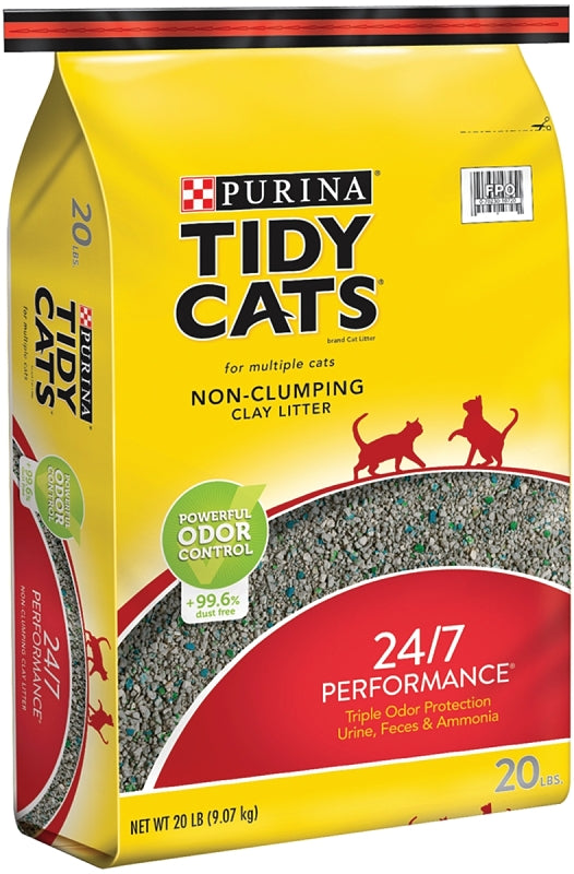 Tidy Cats 7023010720 Cat Litter, 20 lb Capacity, Gray/Tan, Granular, 20 lb Bag