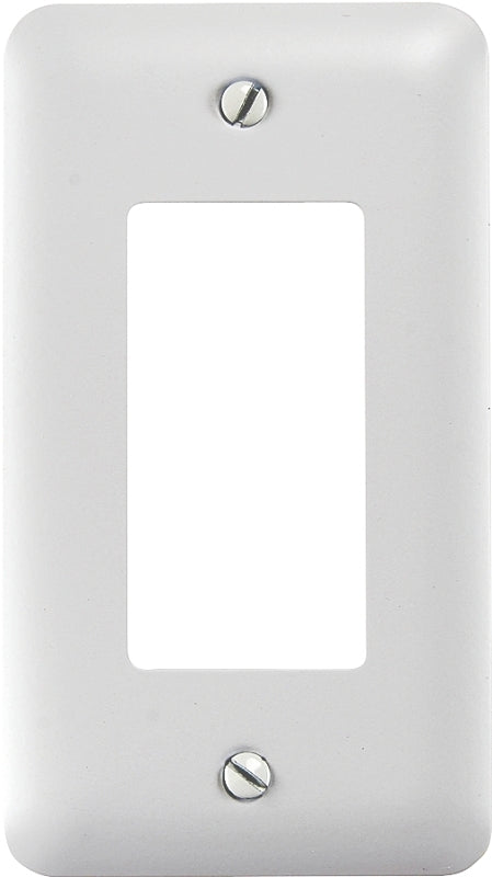Amerelle Devon Series 935RW Wallplate, 5 in L, 2-13/16 in W, 1-Gang, Steel, White