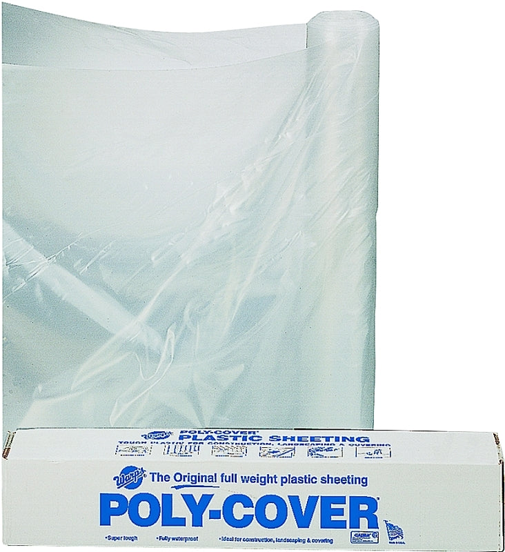 Orgill Poly 4X6-C Poly Film, 100 ft L, 6 ft W, 4 mil Thick, Clear