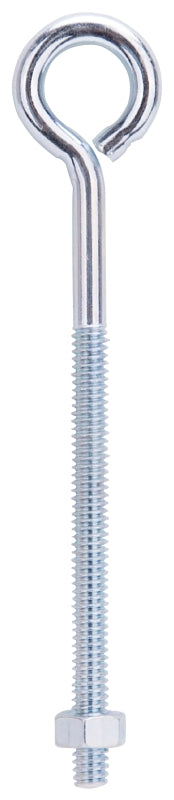 ProSource LR273 Eye Bolt, 6 mm Thread, Machine Thread, 3 in L Thread, 31/32 in Dia Eye, 143 lb Working Load, Steel, Zinc, Pack of 20